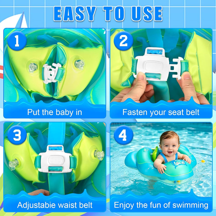 Schwimmring Baby, Schwimmsitz Kleinkinder, Aufblasbare Schwimmhilfe Babys Schwimmring, Ideales Schwi