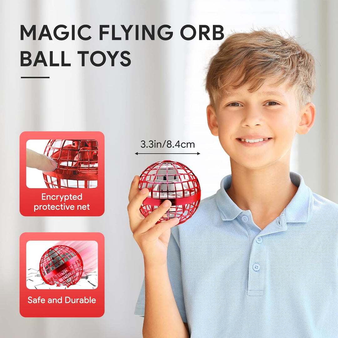 Airabc Fliegender Ball,Magic Flying Orb Ball,Hand Controlled Hover Ball Schwebender Ball mit LED Lic