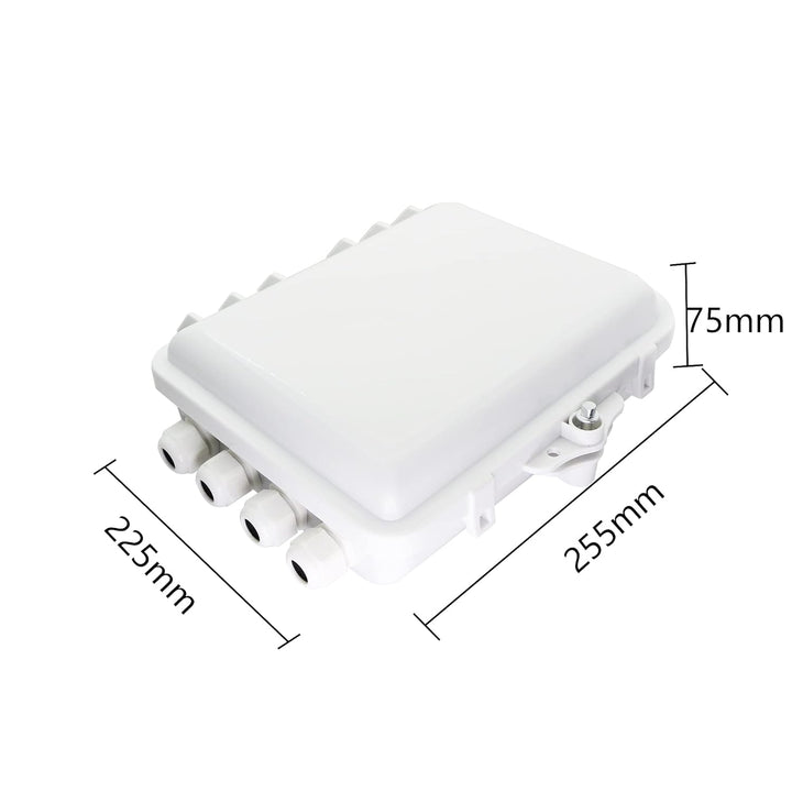 FTTH Faserverteiler-Box, 12 Kerne, Polypropylen, wasserdicht, enthält 1 x FTTH-Glasfaser-Verteilerbo