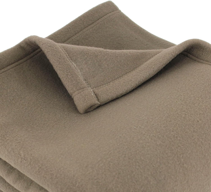 Fleecedecke, 240 x 300 cm Teddy, braun taupe – 100% Polyester 350 g/m2, Vertrag schwer entflammbar