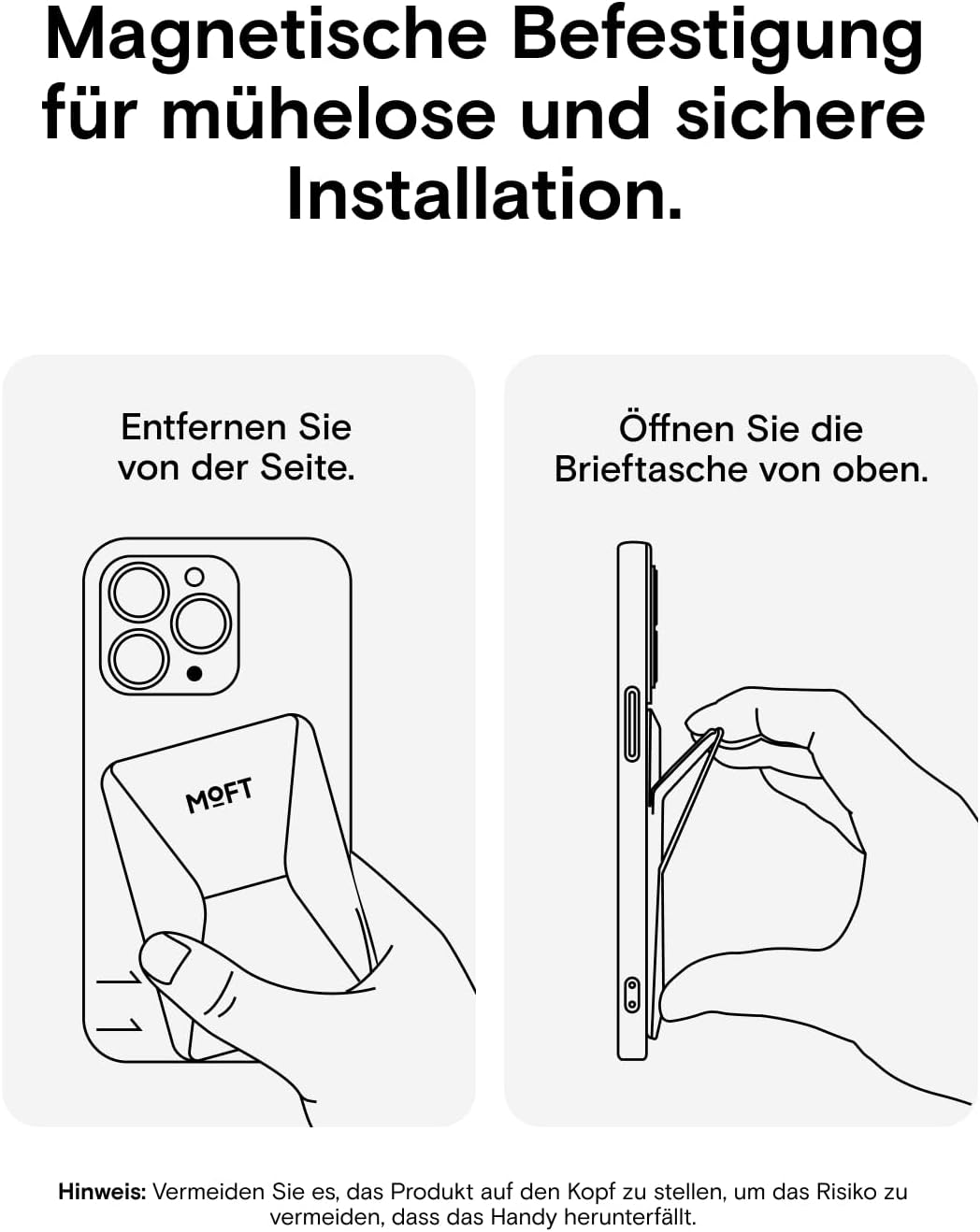 MOFT Magnetischer Handy Wallet Ständer, Veganem Leder Kartenhalter Stand Kompatibel mit Magsafe iPho
