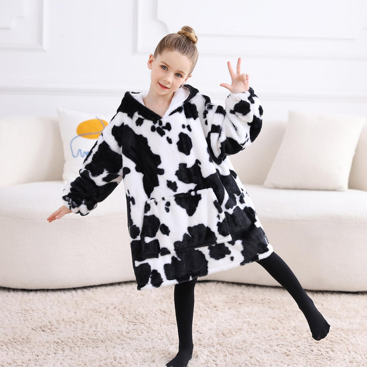 Wearable Blanket Hoodie für Kinder Kleinkinder, Super gemütlich warm und weich mit Kapuze Decke Swea
