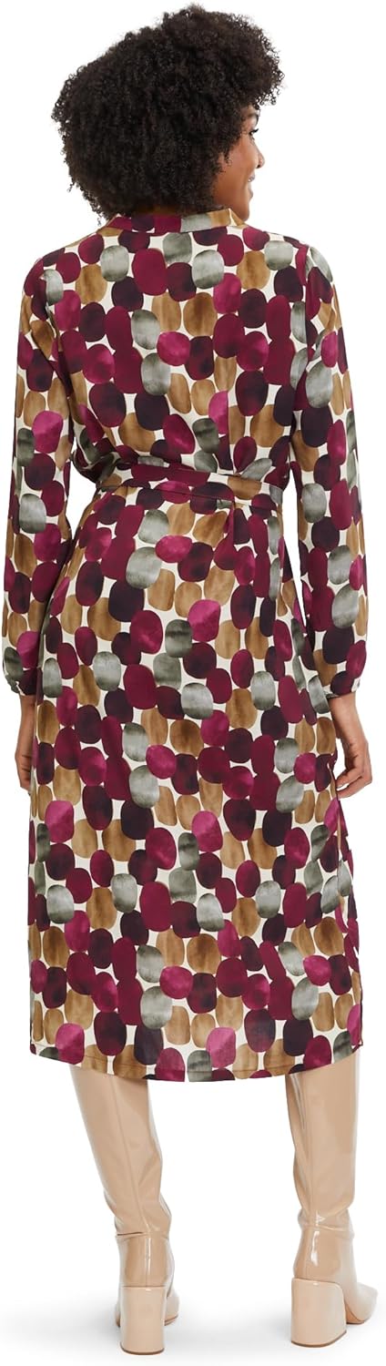 Cartoon Damen 1636/7851 Kleid 70 Cremefarben/Violett, 70 Cremefarben/Violett