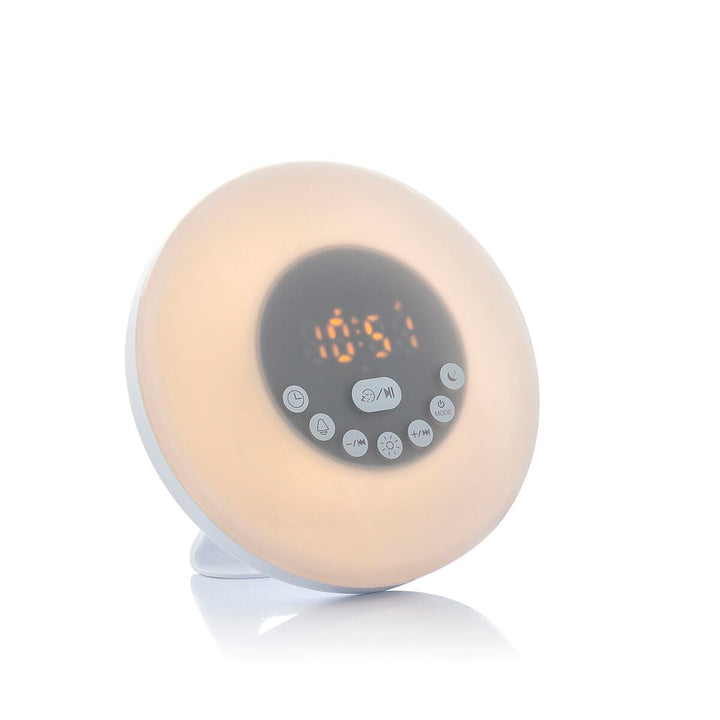 InnovaGoods Aufladbarer Sonnenaufgangswecker mit Lautsprecher Sunrilk, Weiss