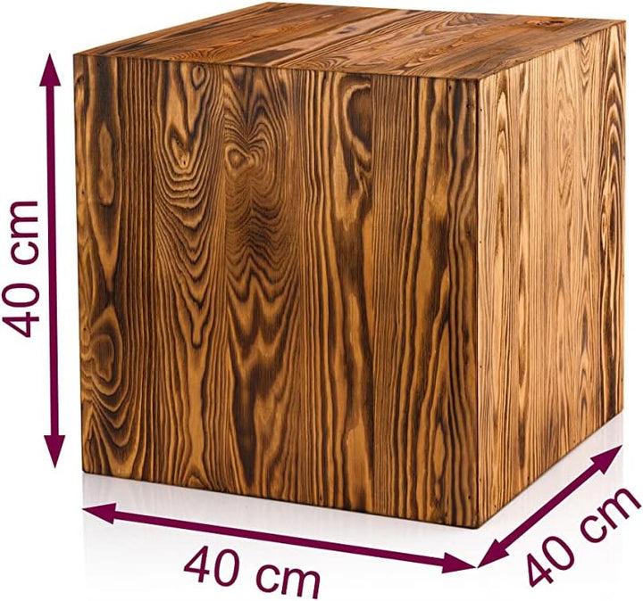 DECOKTIVO Holzsäule, Rustikale Dekosäule, Baumstamm Deko, Bodenwindlicht Ständer, Blumensäule Holz,
