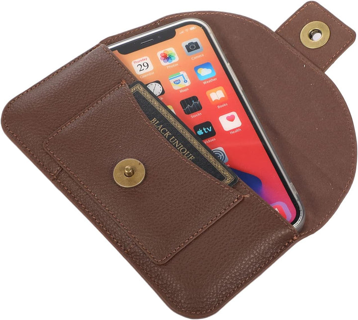 DYIGO Horizontale Gürteltasche aus echtem Leder für Herren, Kupplung für iPhone 13/14/15/16/17/Pro/P