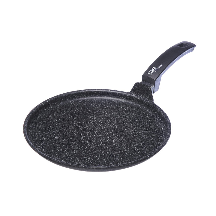 Moneta Etnea - Grillpfanne aus Aluminium mit Stein-Effekt, Schwarz, 24 cm, 24 cm