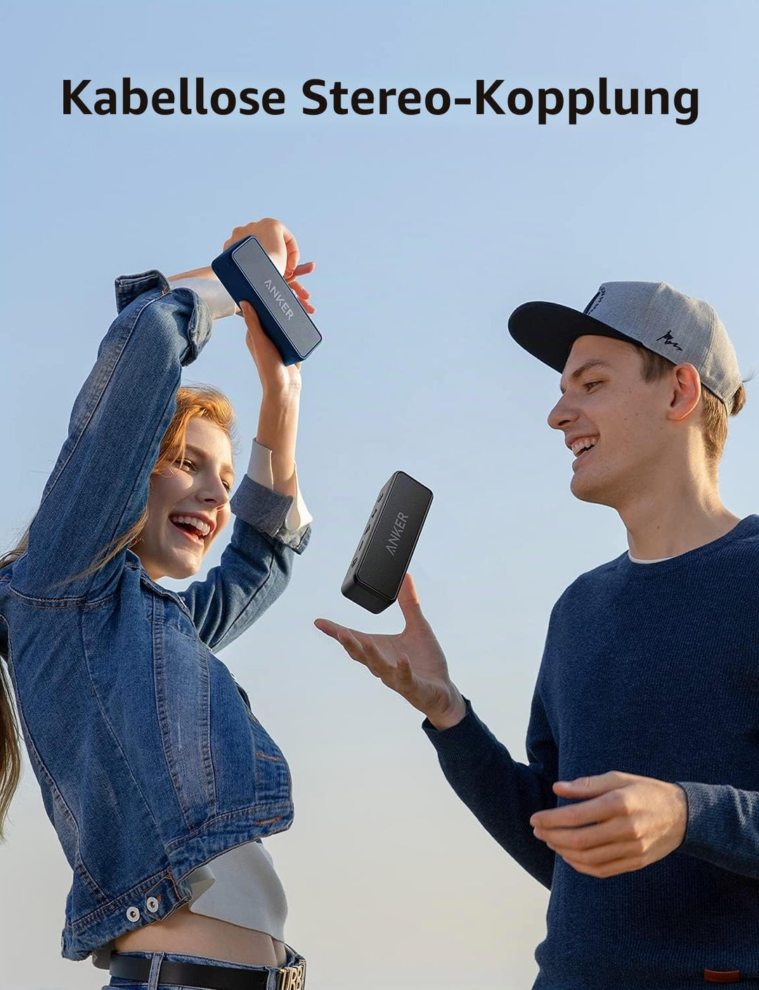 soundcore Anker 2 Bluetooth Lautsprecher, Fantastischer Sound, Enormer Bass mit Dualen Bass-Treibern