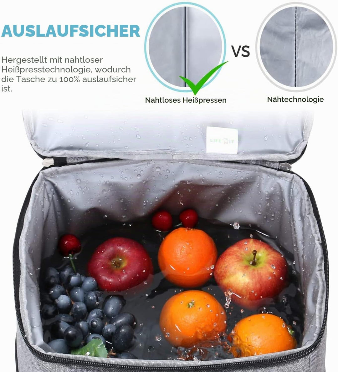 MCXKJ 28L Kühl Rucksack Kühlrucksack Kühltasche Picknicktasche Gross Isoliert Cooler Bag Männer Frau