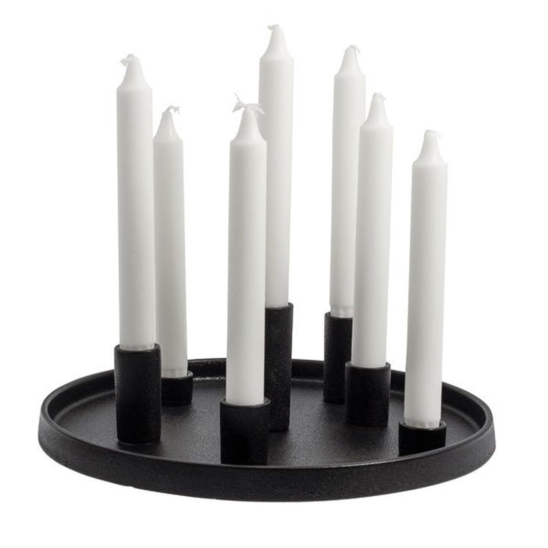 [W2310] LINGSBERG Glossy Black Candle Plate