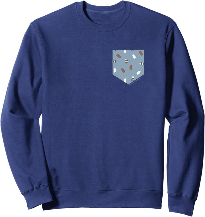 We Bare Bears Pocket Print Sweatshirt