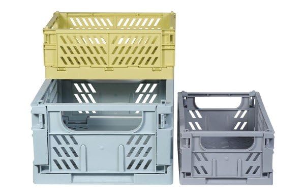 Kindsgut Klappkisten-Set, faltbare Aufbewahrungs-Box aus Kunststoff, mehr Ordnung in dezenten Farben