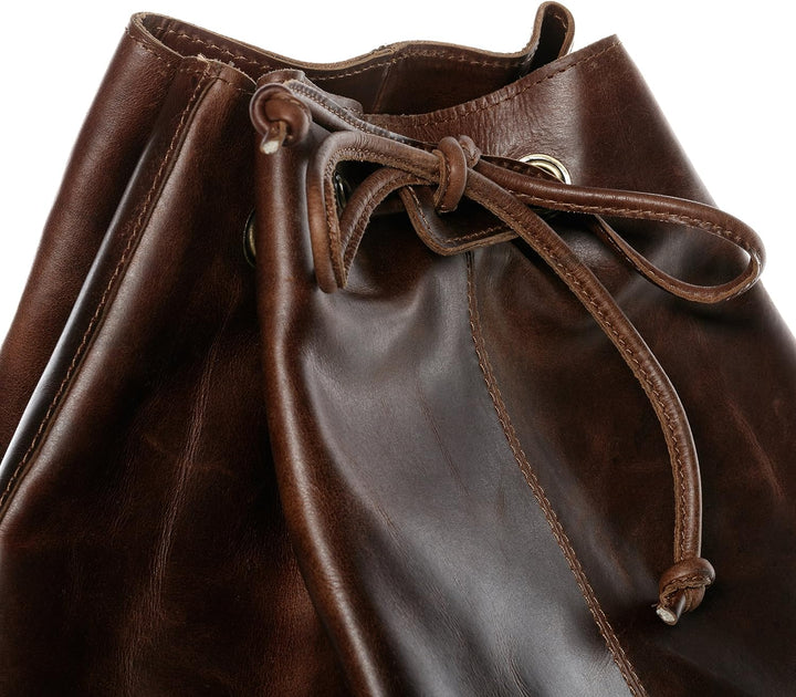 SID & VAIN Seesack HEATHROW aus Premium Leder I Matchsack für Herren und Damen I Rucksack Reisetasch