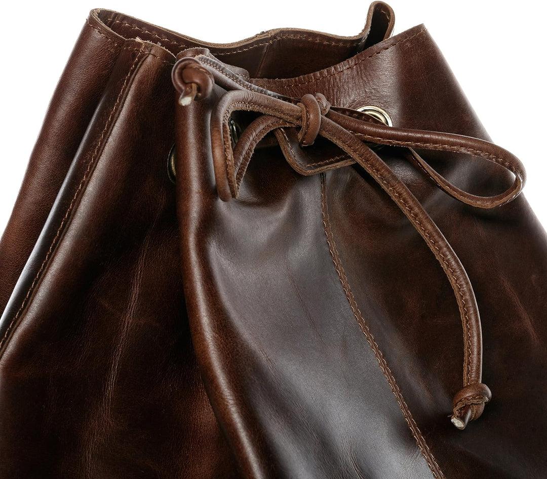 SID & VAIN Seesack HEATHROW aus Premium Leder I Matchsack XXL gross für Herren I Rucksack Reisetasch