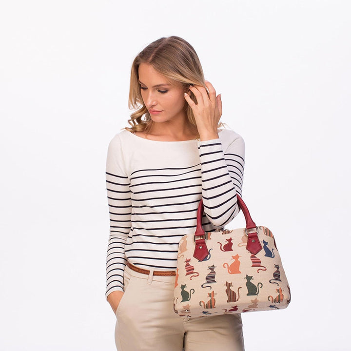 Signare Tapisserie Handtaschen Damen, Umhängetasche Damen, Schultertasche Damen mit Blumenmustern Fr
