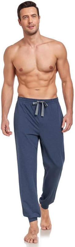 COLORFULLEAF Jogginghose Herren Baumwolle Schlafanzughose Männer Lang Schlafhose Leichte Freizeithos