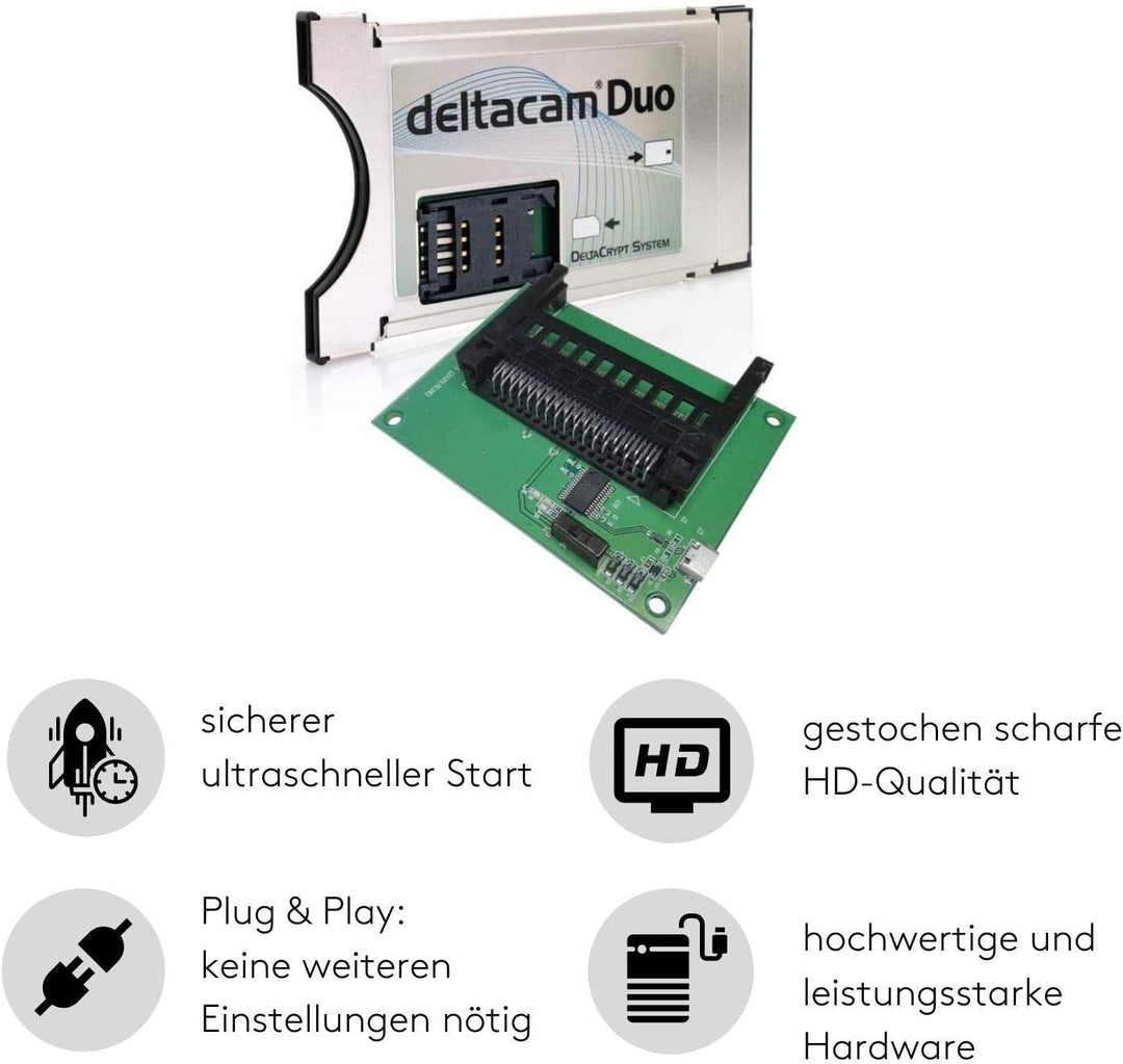 Deltacam Duo Twin CI Modul + Unicam Duo Programmer I Common Interface mit DeltaCrypt-Verschlüsselung