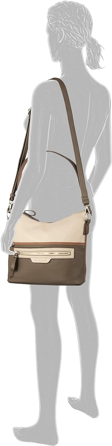 TOM TAILOR bags Jule Damen Hobo Bag Schultertasche 31,5 x 12,5 x 28 Mixed Taupe, 31,5 x 12,5 x 28 Mi