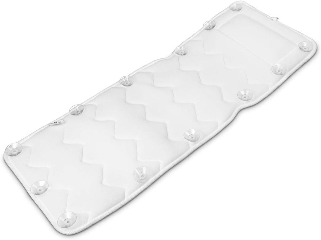 Navaris Badewannenmatte Ganzkörper mit Kissen - 125x42cm Matratze für Badewanne Badewannenkissen Bad