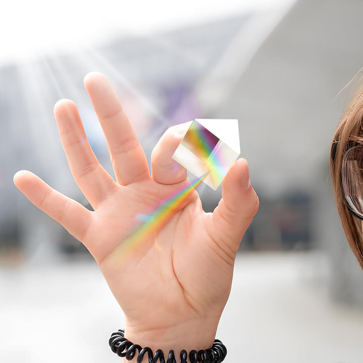 4 Stück Optisches Glasprisma 30x30x30mm Kristall Prismenwürfel für Physikexperimente Schüler und Pro