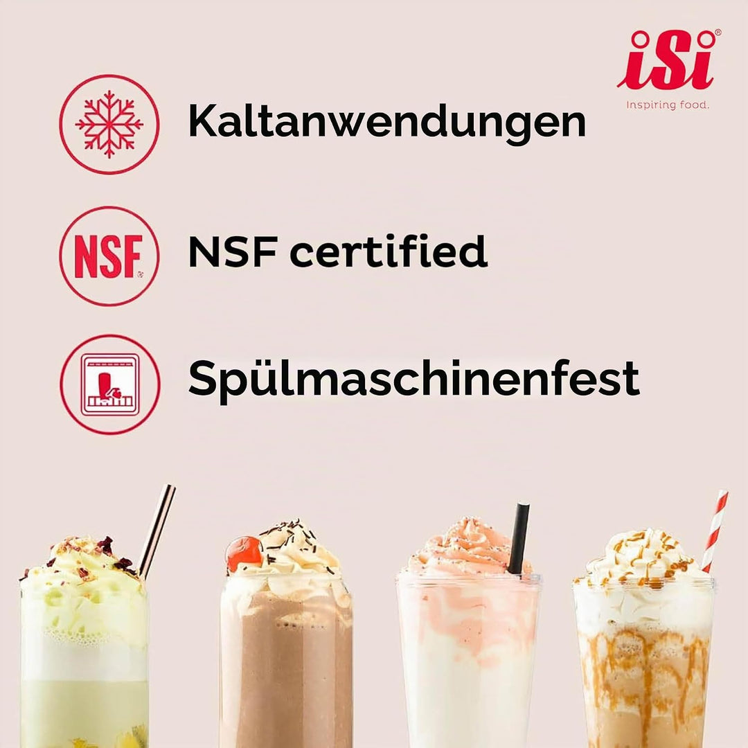 iSi Sahnespender Green Whip für vegane und tierische Schlagsahne - 1L - Sahnesyphon aus rostfreiem E