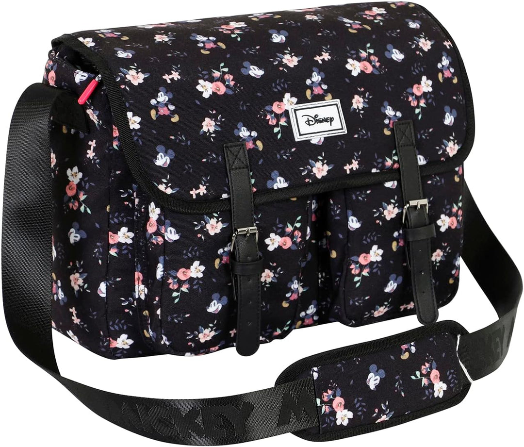 Micky Maus Nature-Grosse Satchel Schultertasche, Schwarz Grosse Satchel Schultertasche Nature, Gross