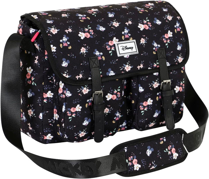 Micky Maus Nature-Grosse Satchel Schultertasche, Schwarz Grosse Satchel Schultertasche Nature, Gross