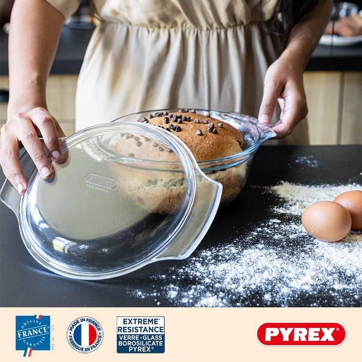 Pyrex 4 in 1 – 2 Schmortöpfe 1 l – Borosilikatglas – Kochen mit Dampffunktion – gekochte Küche – mik