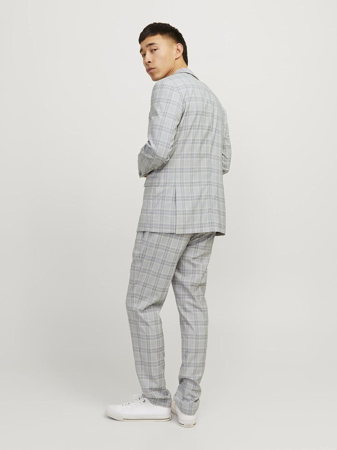 JACK & JONES Herren Jprfranco Check Suit Sn Anzug 46 Griffin/Checks:super Slim Fit, 46 Griffin/Check