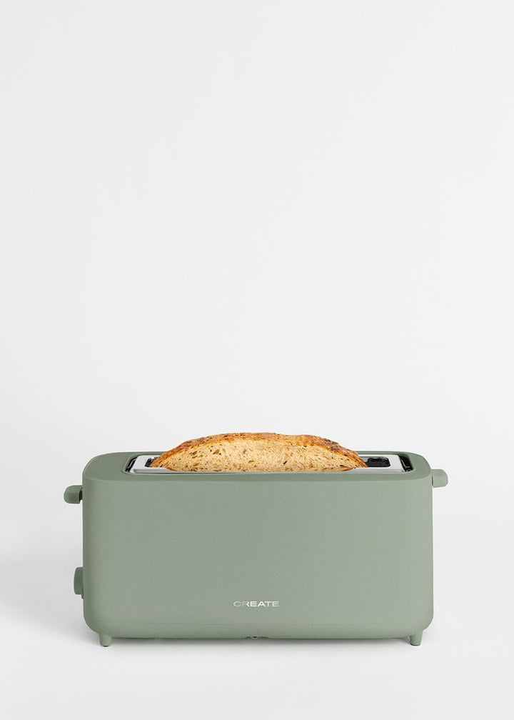 CREATE/TOAST STUDIO XL/Toaster Salbeigrün / 6 Leistungsstufen, Krümelschublade, Thermostat, Auftauen