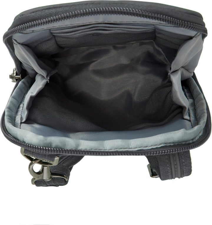 Travelon Unisex-Adult Mini Diebstahlschutz Umhängetasche Grau, Grau