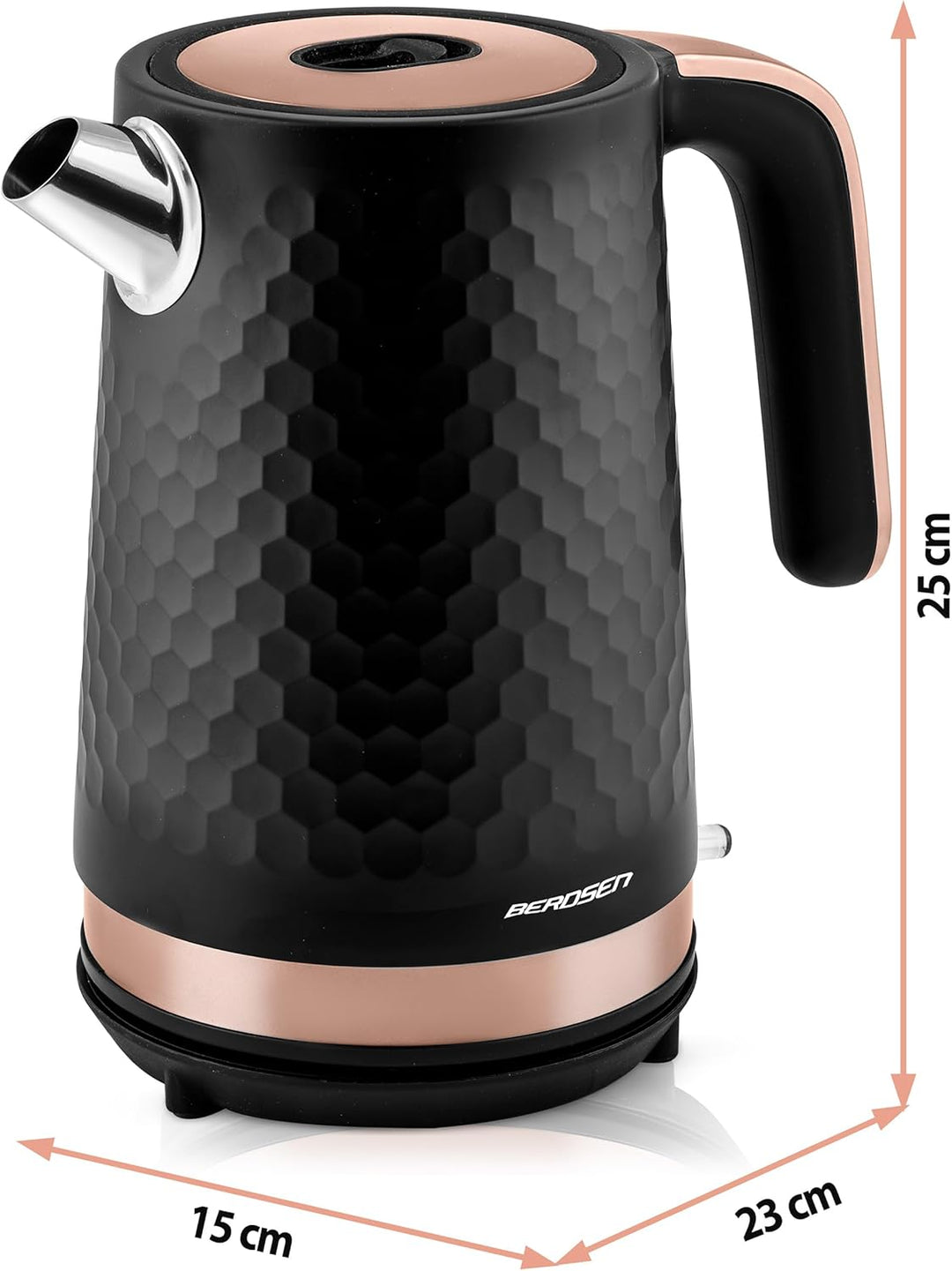 Berdsen Wasserkocher Mit Kalkfilter 1,7 L Fassungsvermögen 2200 Watt Pirouettenbasis Wasser Kocher L