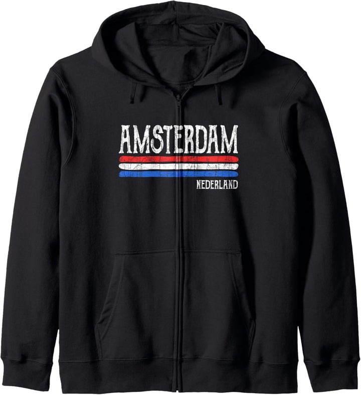 Vintage Amsterdam Niederlande Holland Niederländisch Kapuzenjacke