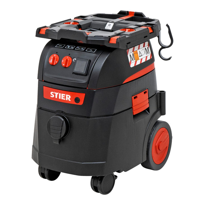 STIER Nass-Trockensauger ABS-35M Premium, 1400W, 35l Behälter, 13m Aktionsradius, Impuls-Filterabrei