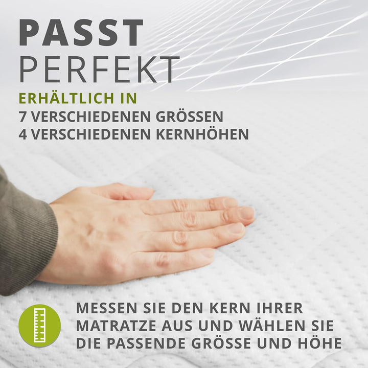 G BETTWARENSHOP – Ersatz Matratzenbezug – waschbarer Matratzenschoner mit Reissverschluss – Allergik
