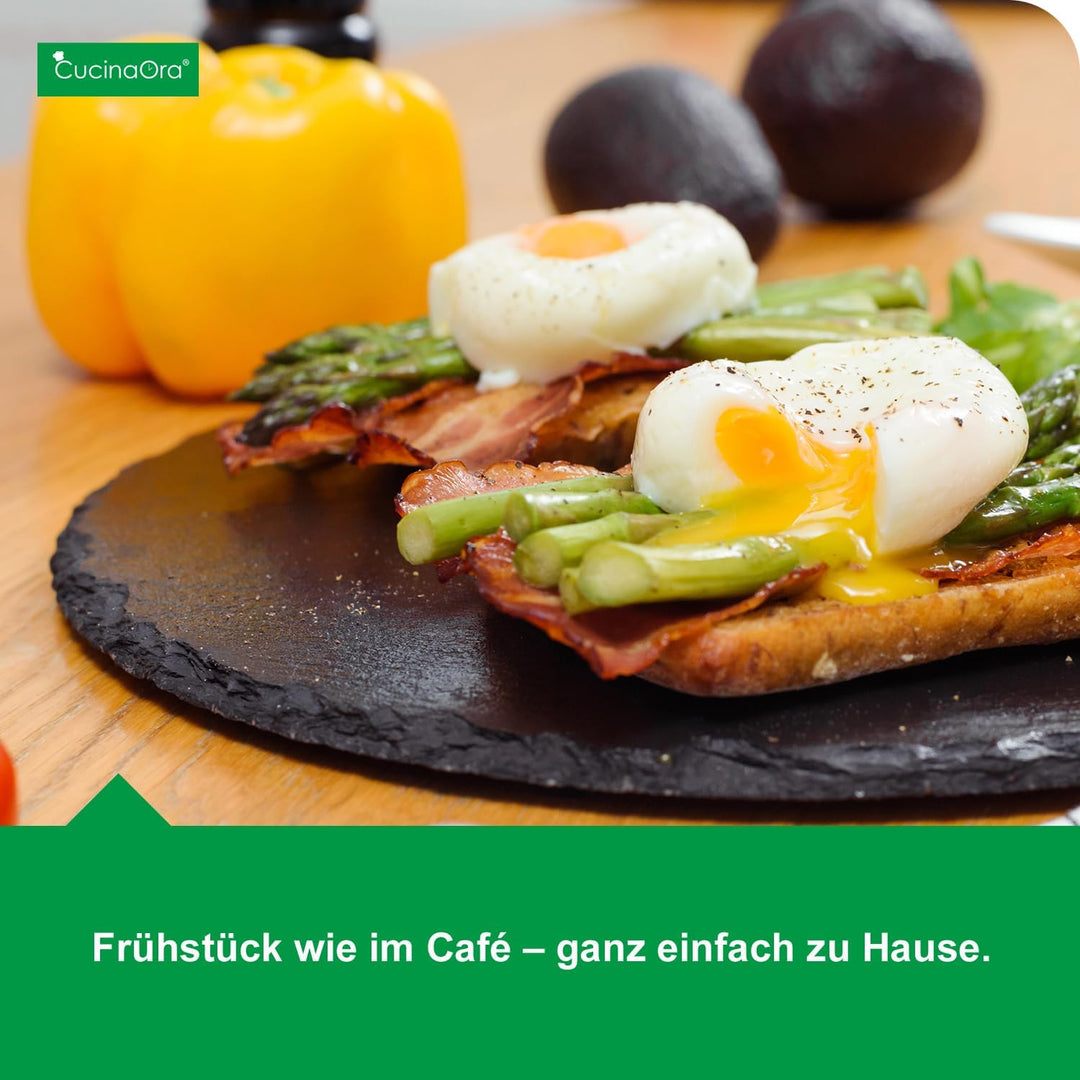 CucinaOra steamEGGS Eierkocher-Einsatz - Kompatibel mit MC Smart Connect Küchenzubehör - 5 Eierforme