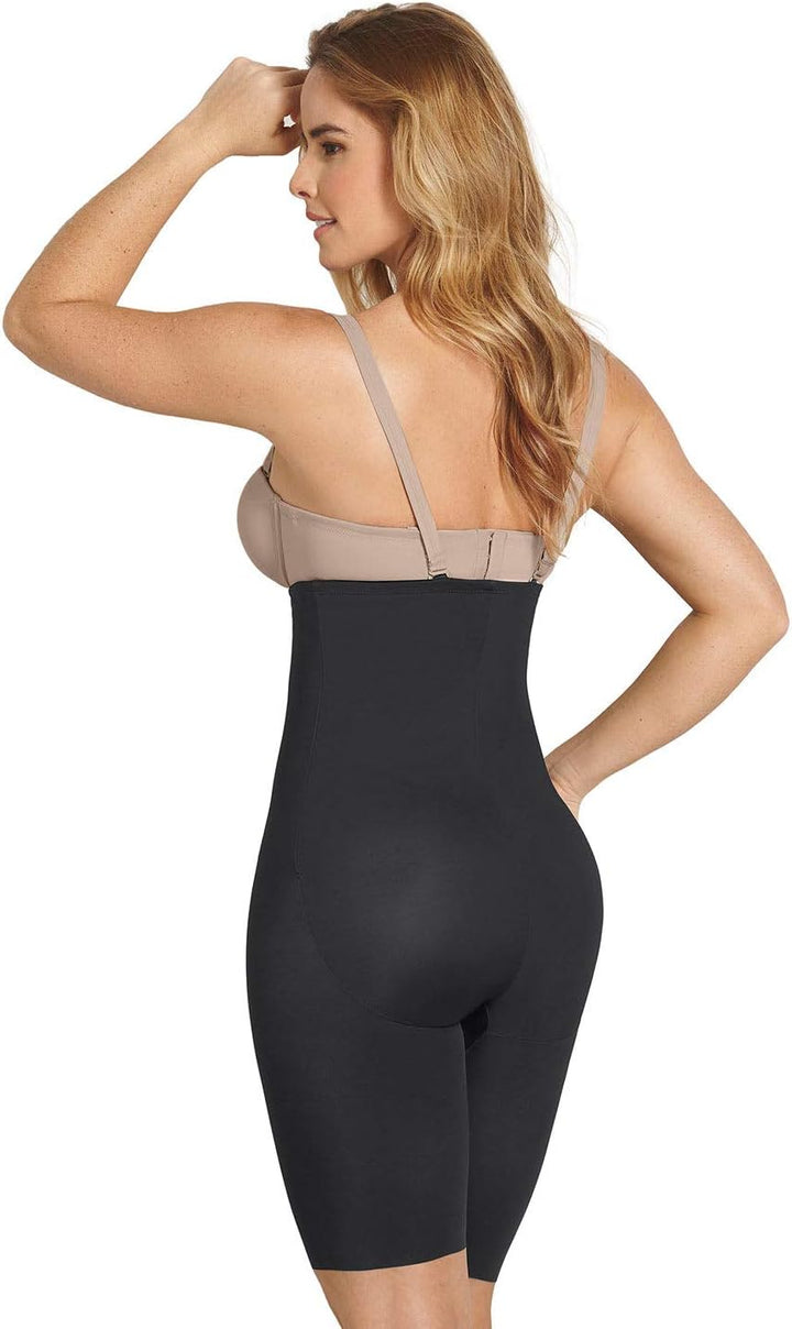Leonisa Hochtaillierte Miederhose strafft Bauch und Taille, Schwarz