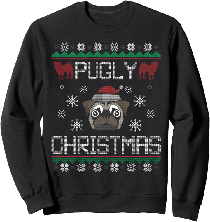 Pugly Christmas Ba Ham Pug Ugly Christmas Sweater Mops Hund Sweatshirt