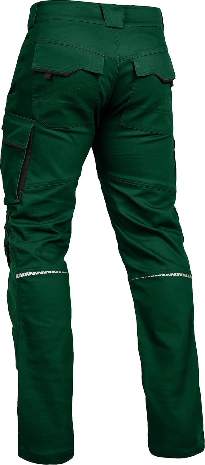 Leib Wächter Flex-Line Workwear Bundhose Arbeitshose mit Spandex (grün/schwarz, 52)