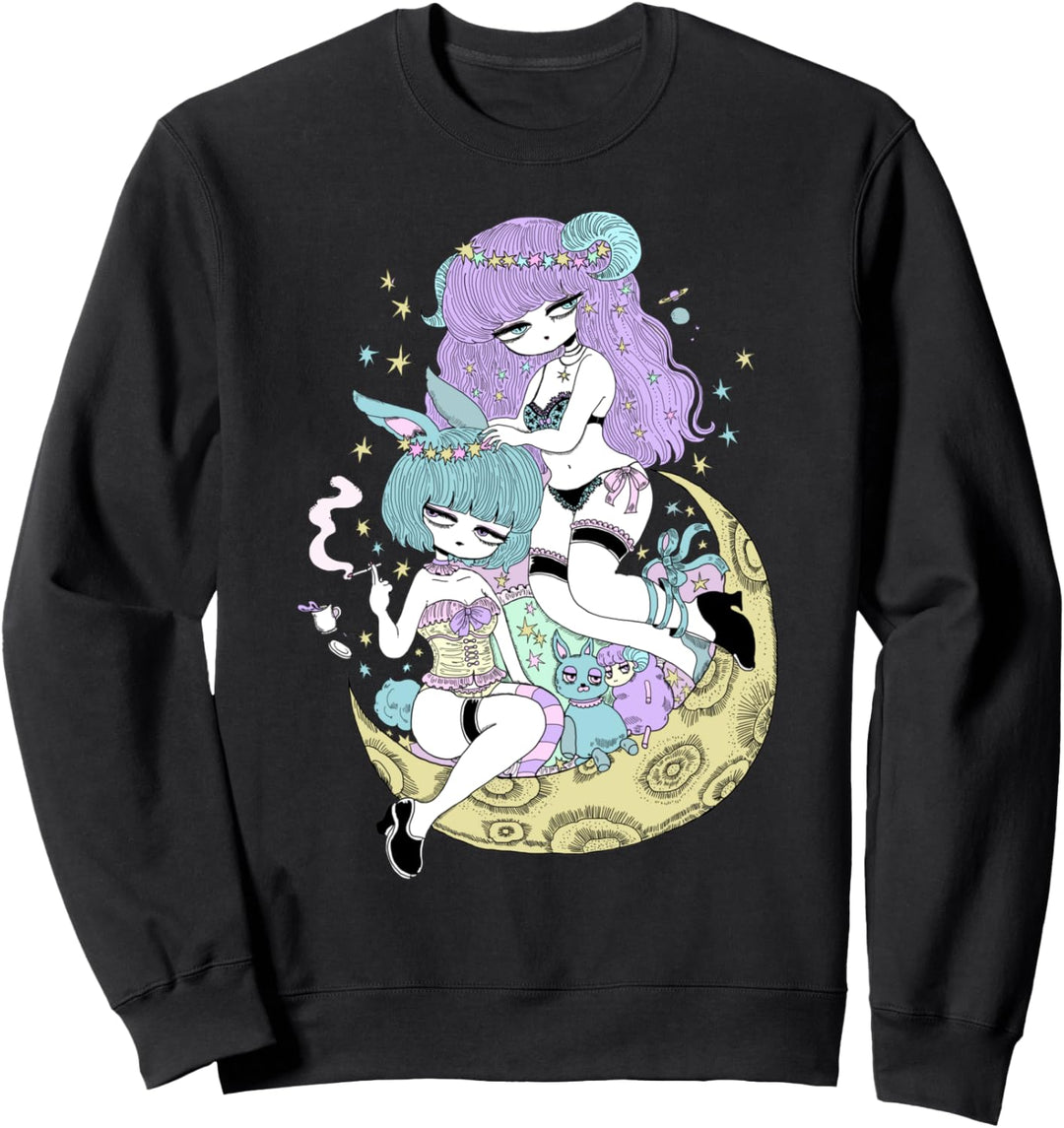 SHI-T-0002-Planetenmädchen Sweatshirt