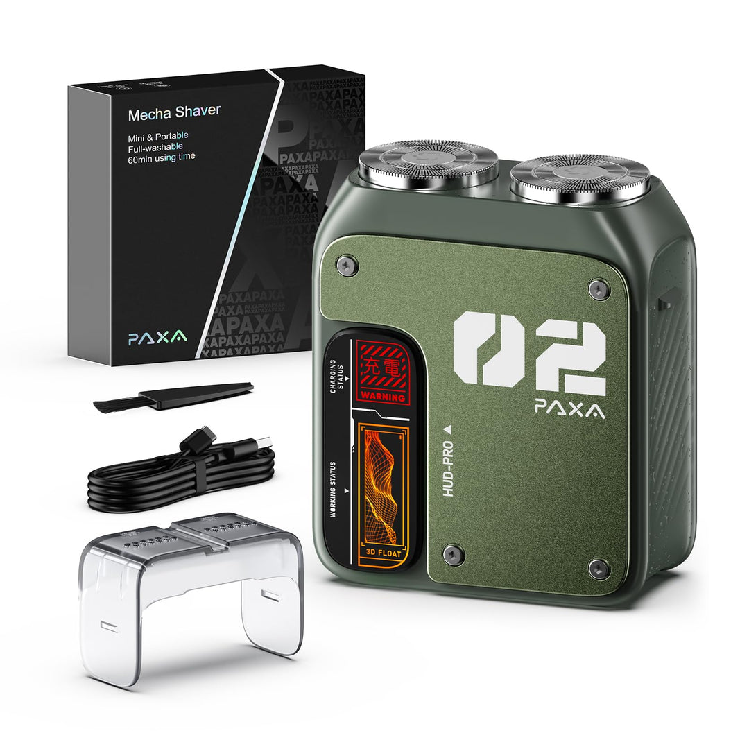 PAXA T01 Rasierer Herren Elektrisch,9000U/Min Kompakter Elektrorasierer,IPX7 Rotationsrasierer Mini