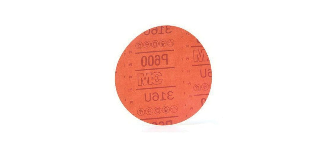 3M Hookit Red Abrasive, 01189, 15,2 cm, P600, 50 Scheiben pro Karton, Ø 6, 50 Stück Güteklasse :P600