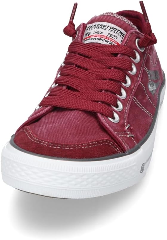 Dockers by Gerli Herren Low-Top Sneaker, Männer Halbschuhe 45 EU Dunkelrot 720, 45 EU Dunkelrot 720