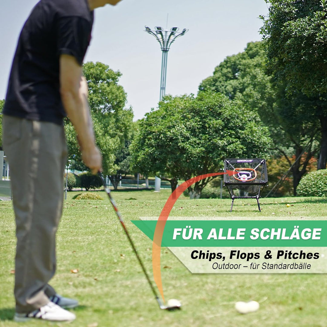 SENSECLUB Golf Chipping Net & Driving Net, Backyard Golf Practice Net with Mat, Indoor Golf Training