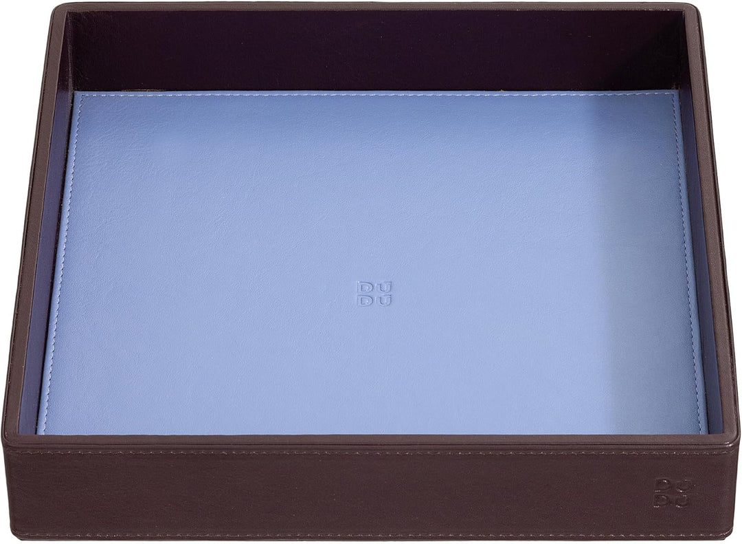 DUDU Taschenleerer aus Leder Bunt Design für den Eingang Ablageschale mit Geschenkbox Dunkelburgundy
