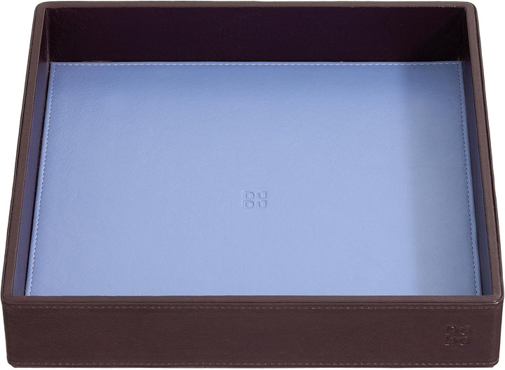 DUDU Taschenleerer aus Leder Bunt Design für den Eingang Ablageschale mit Geschenkbox Dunkelburgundy