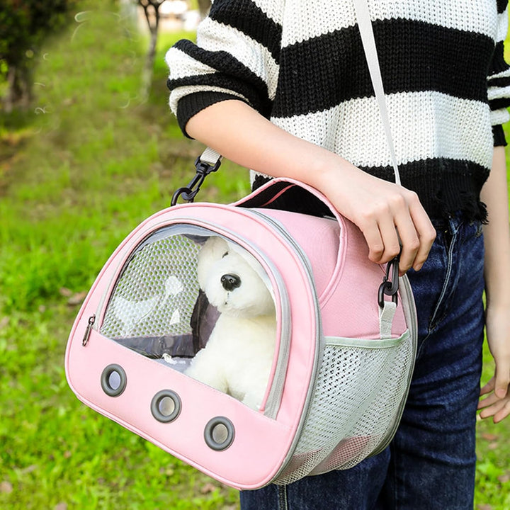 SOONHUA Tragetasche für kleine Tiere, tragbare Meerschweinchen- Tragetasche mit transparentem Fenste