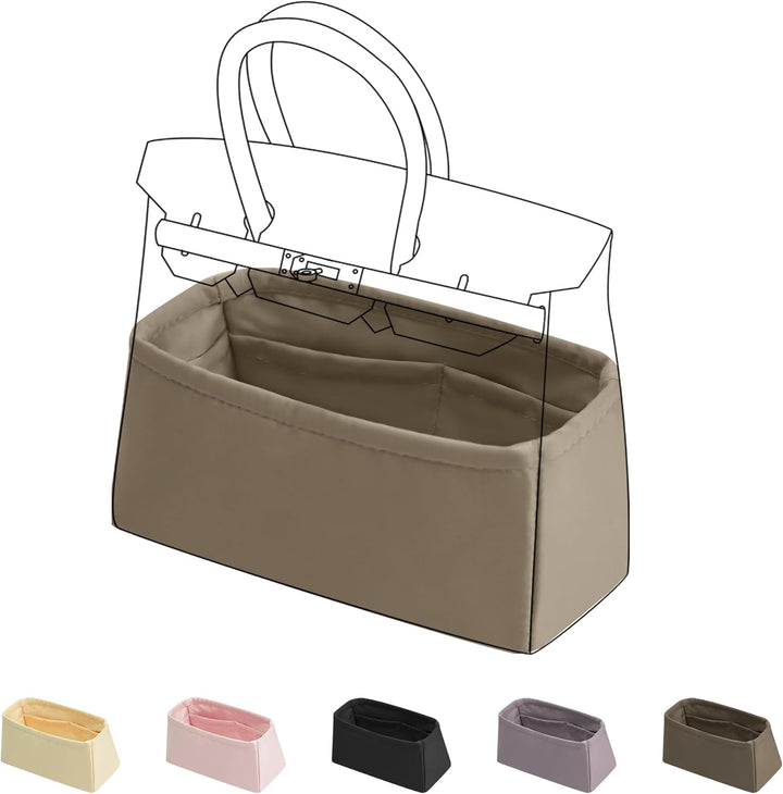 DGAZ Handtaschen Organizer Seide für Birkin 25/30/35/40 Taschen, Taschenorganizer Tasche in Tasche O