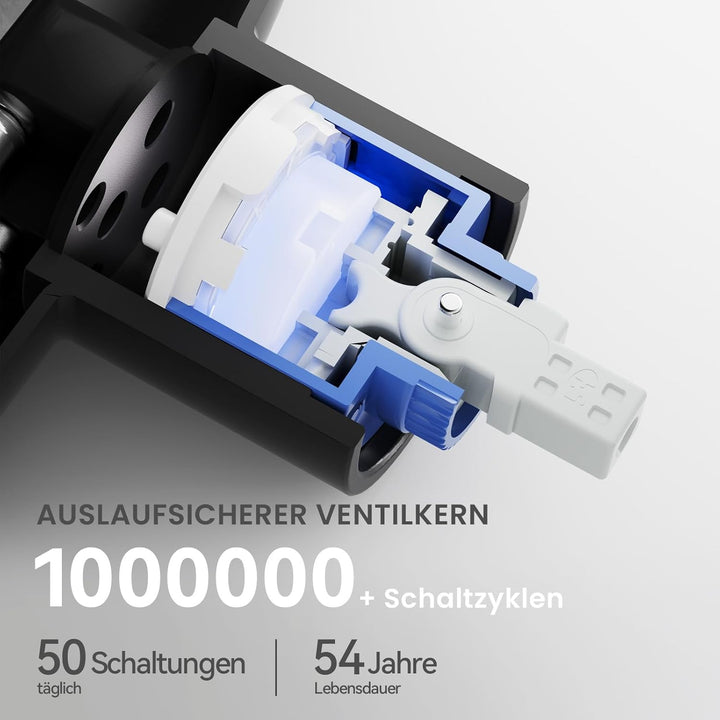CECIPA Wasserhahn Küche Ausziehbar, Hochdruck Küchenarmatur Schwarz, 360° Schwenk Armatur Küche mit