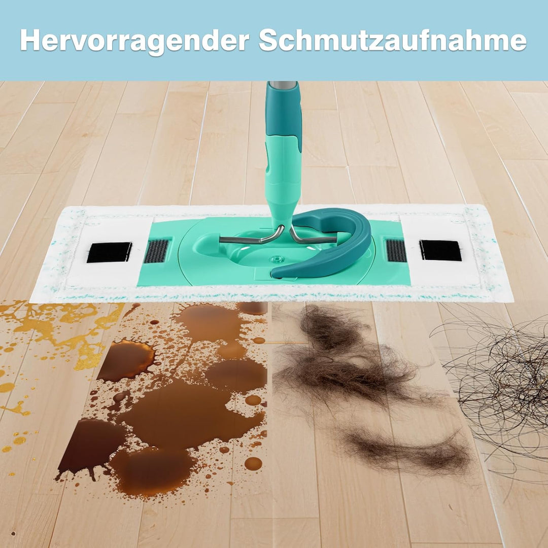 Tesmotor 3 Pack Ersatz-Wischbezüge für Leifheit Clean Twist M Ergo Micro Duo/Power CLEAN M, Bodenwis
